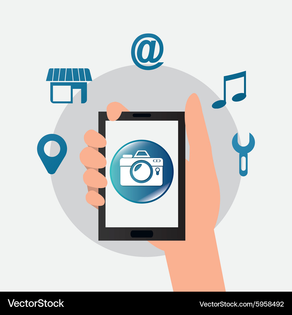 Mobile apps design Royalty Free Vector Image - VectorStock