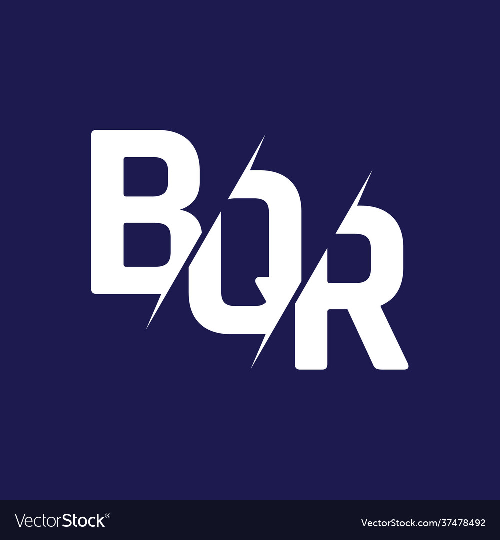 Monogram letters initial logo design bqr Vector Image