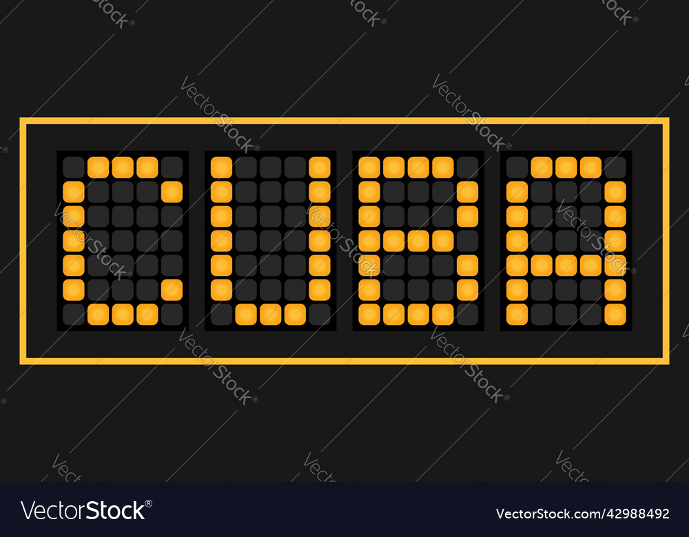 Orange color led banner in word cuba on black