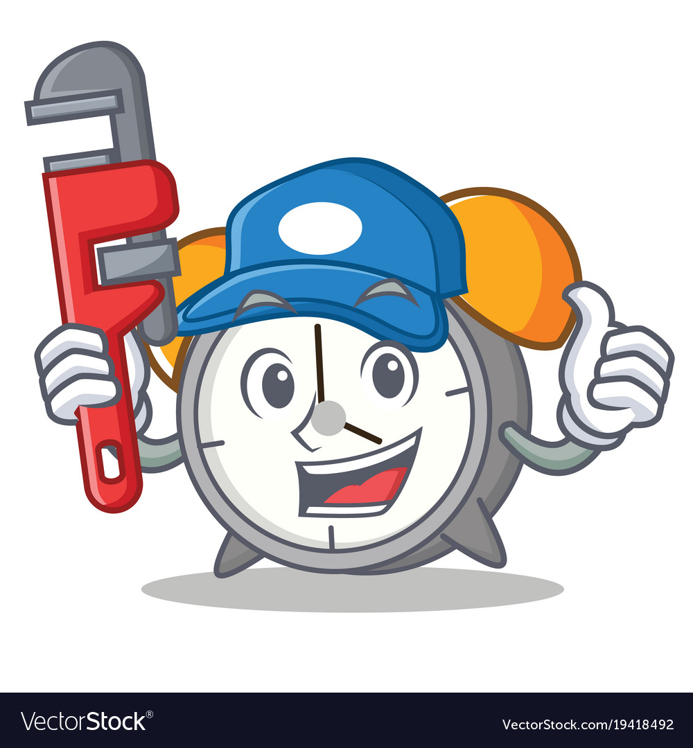 Plumber Mascot Alarm Clock