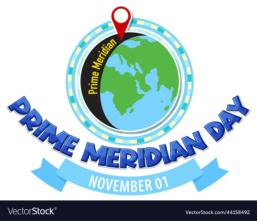 Prime meridian day logo concept