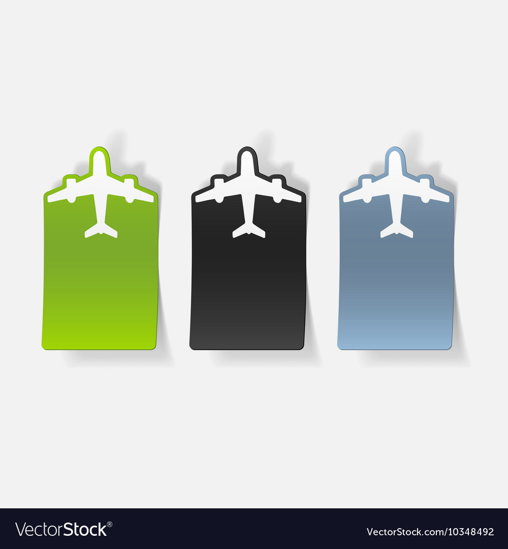 Realistic design element plane