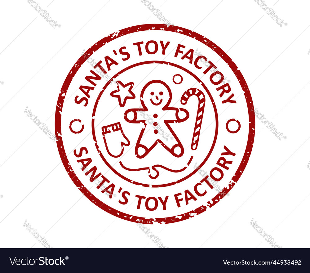 Santas Spielzeugfabrik Nordpol Grunge Gummi Stempel