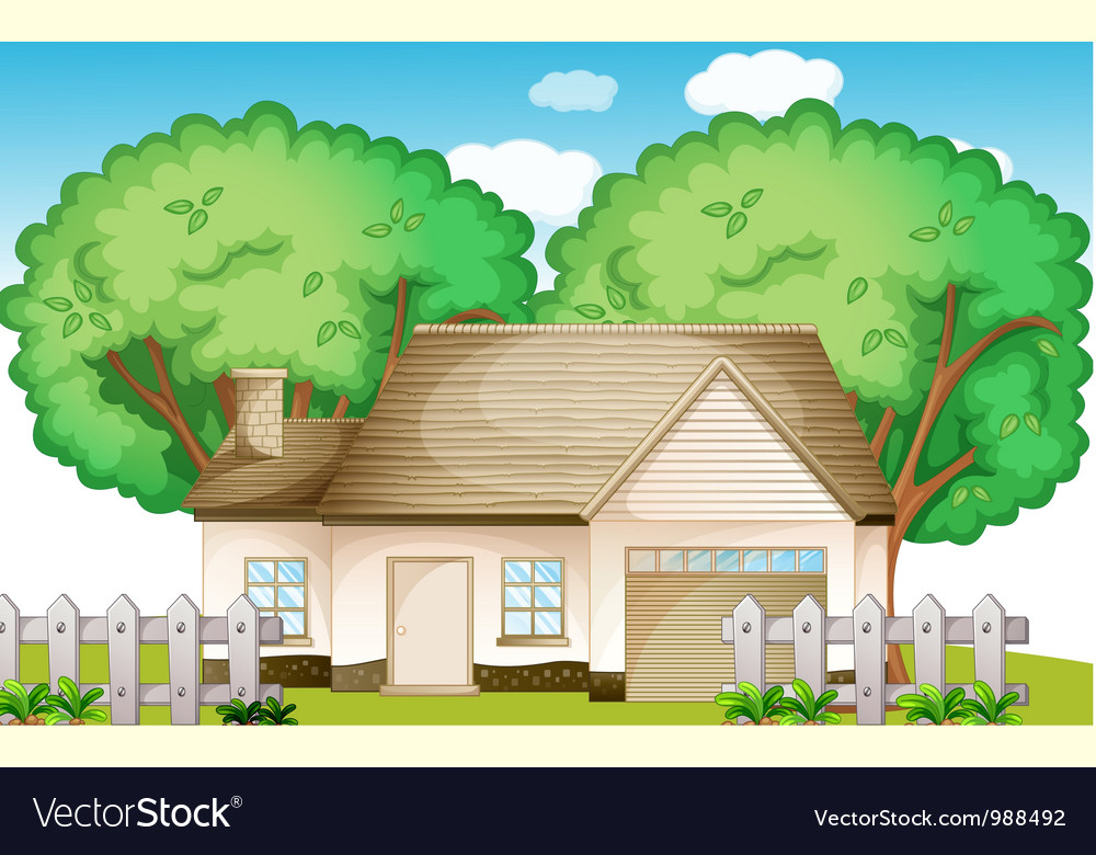 Suburban house Royalty Free Vector Image - VectorStock