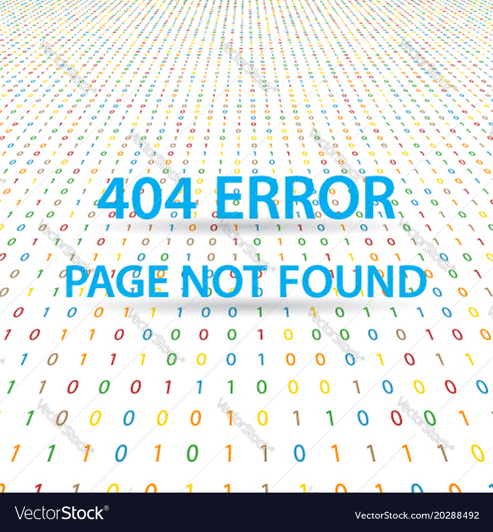 Symbol 404 error page not found on a digital