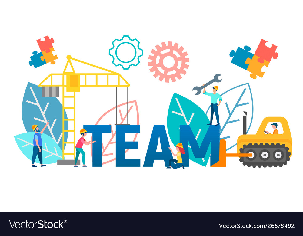 Teamwork concept vector image Teamwork concept