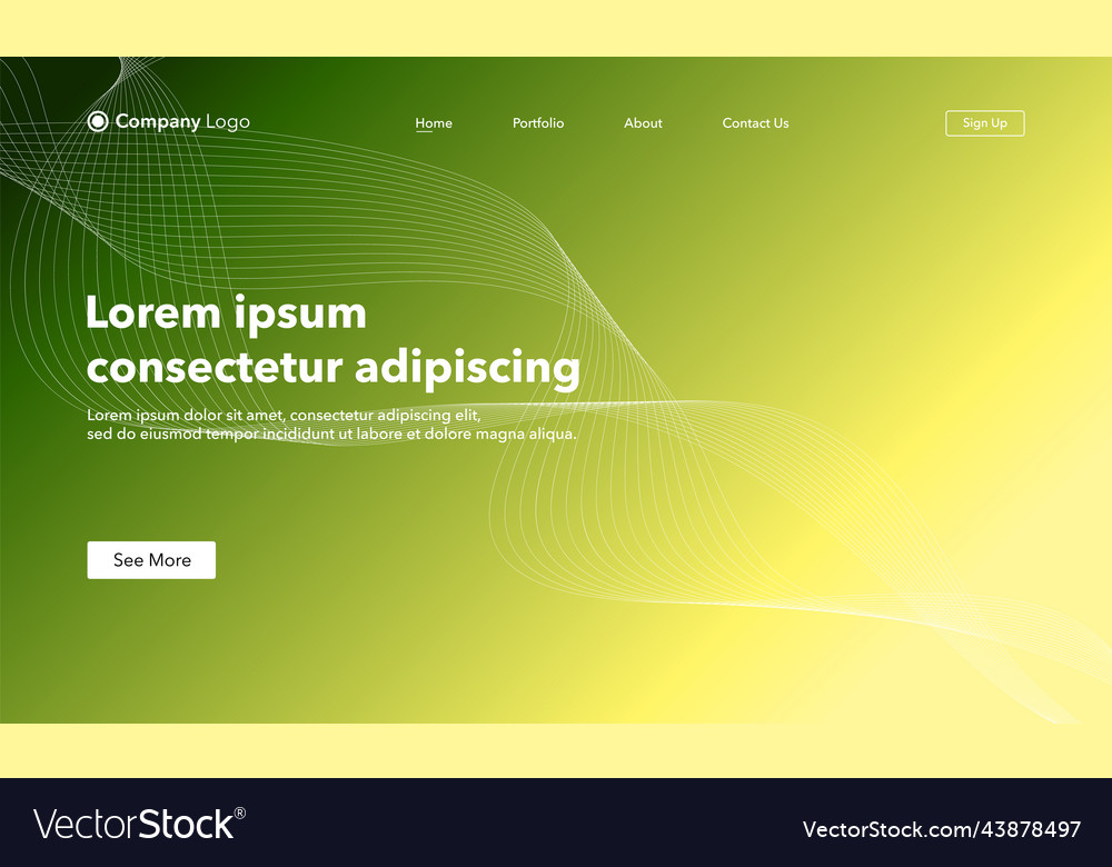 Abstract background website landing page template vector image Abstract background website landing page template