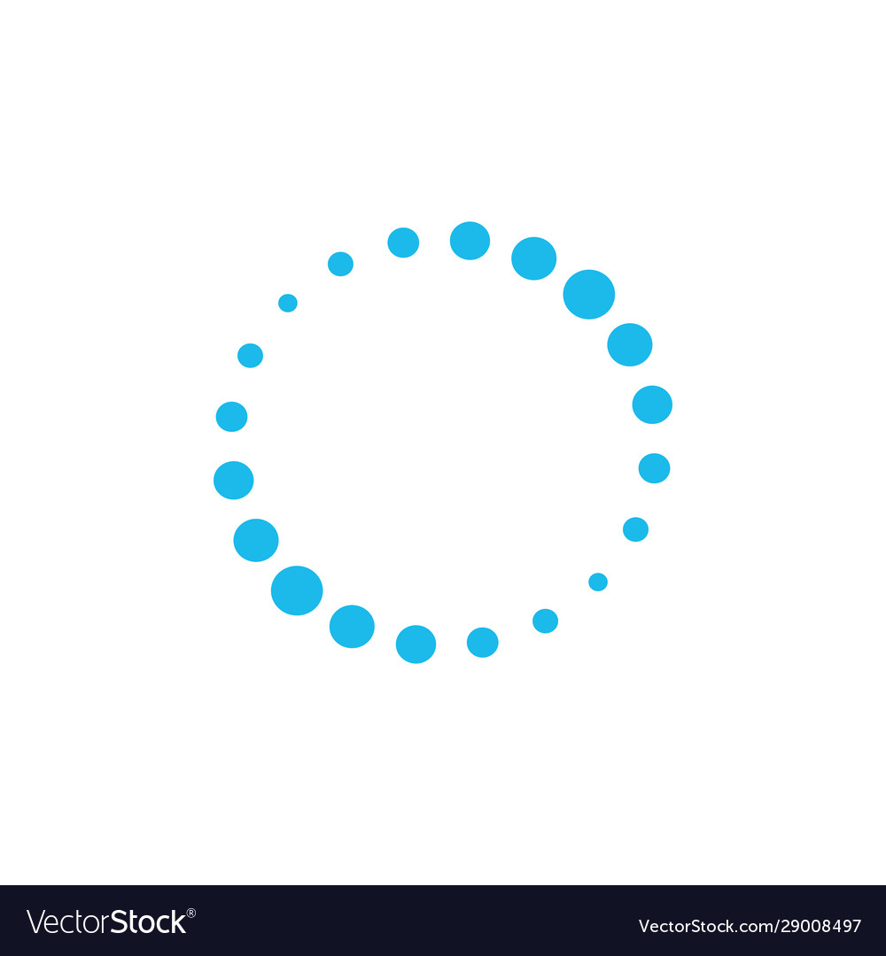 Dotted letter o circle dots logo template loading Vector Image