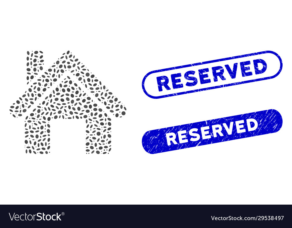 Elliptic mosaic house with textured reserved Vector Image Elliptic mosaic house with textured reserved