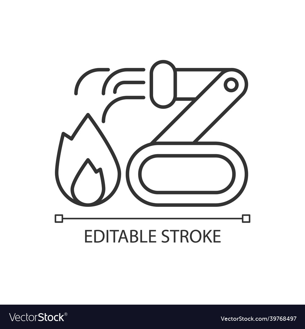 Firefighter robots linear icon vector image Firefighter robots linear icon