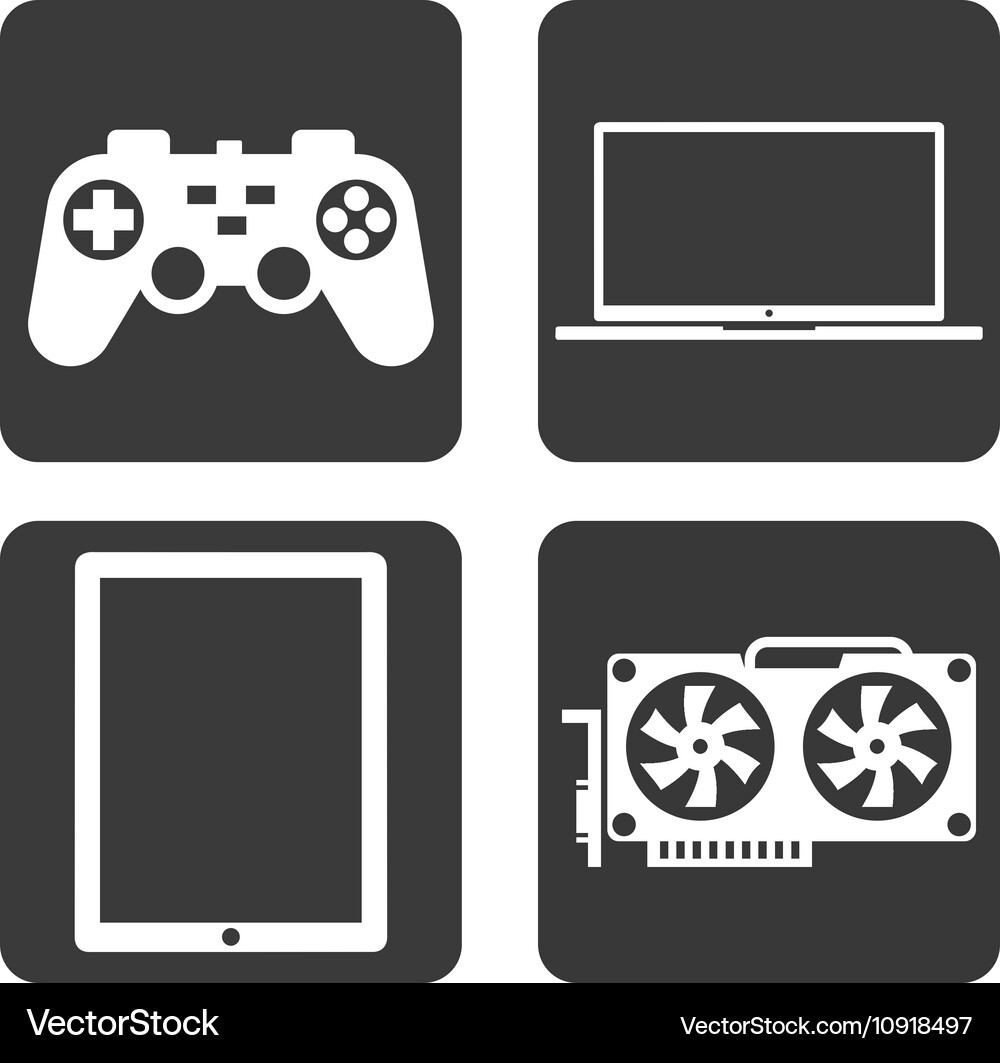 Flat icons technology Royalty Free Vector Image