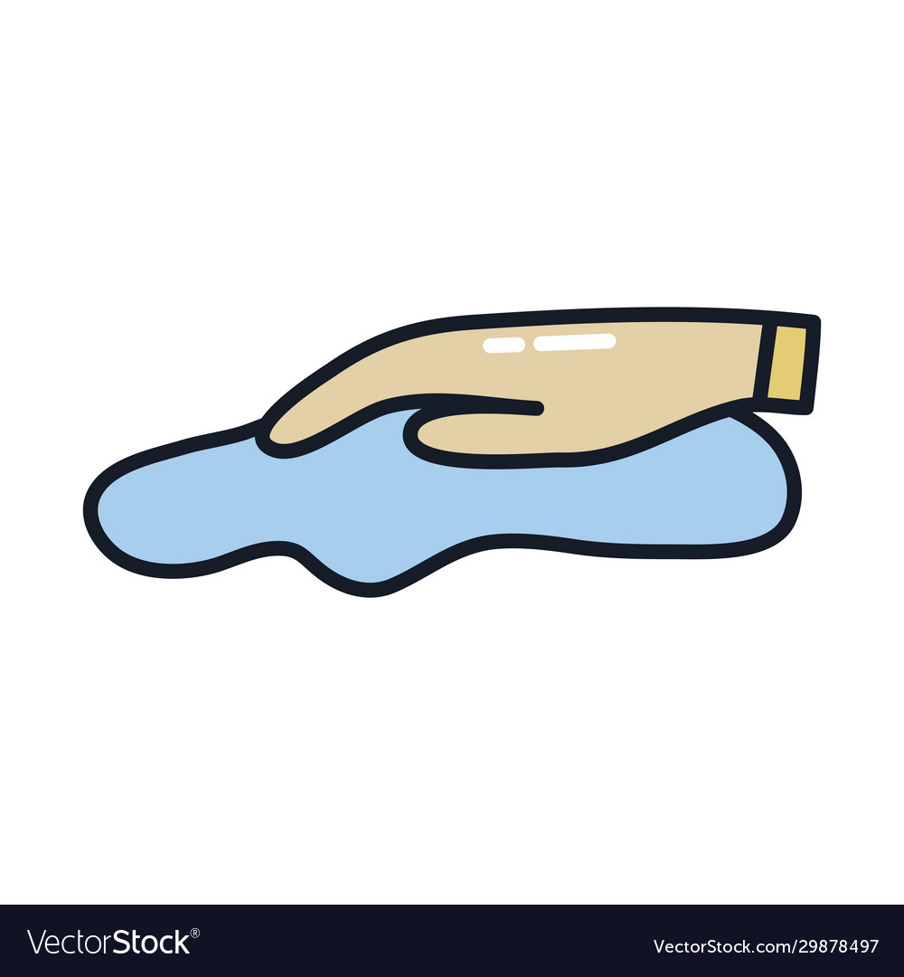 Glove with rag line and fill style icon