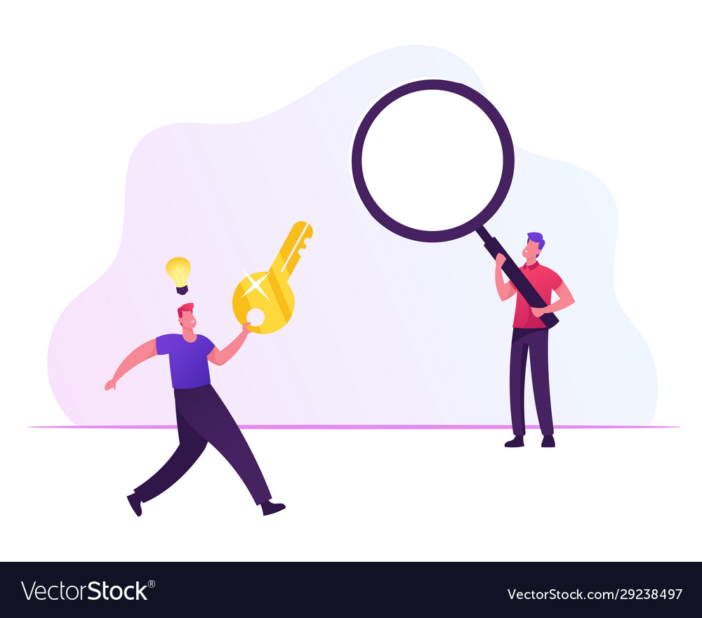 Man Running with Glowing Key