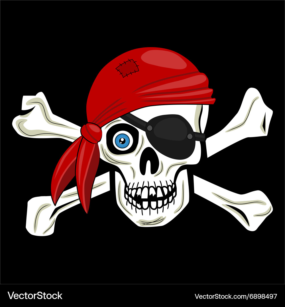 Pirate skull Royalty Free Vector Image - VectorStock
