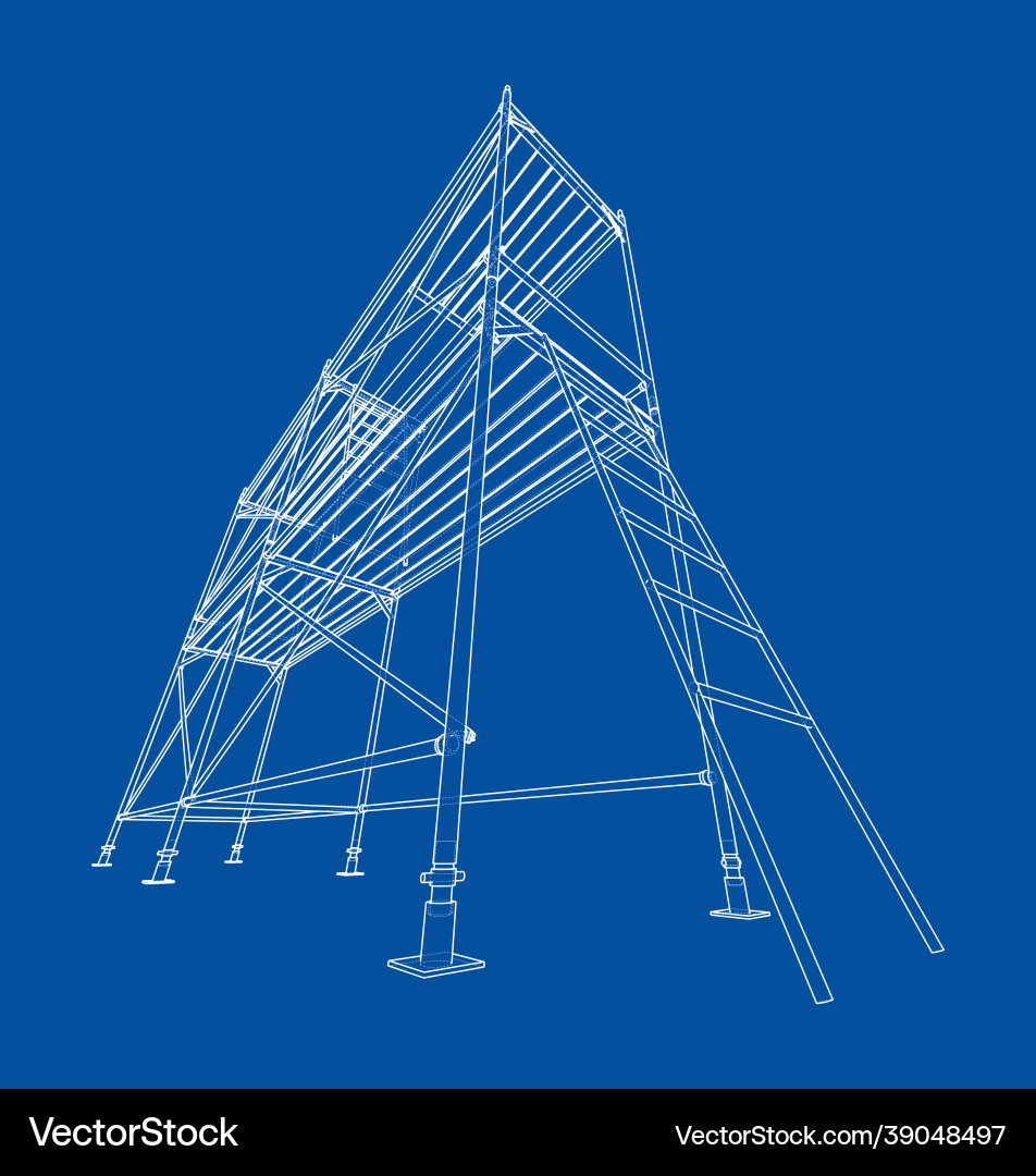 Prefabricated scaffolding Royalty Free Vector Image