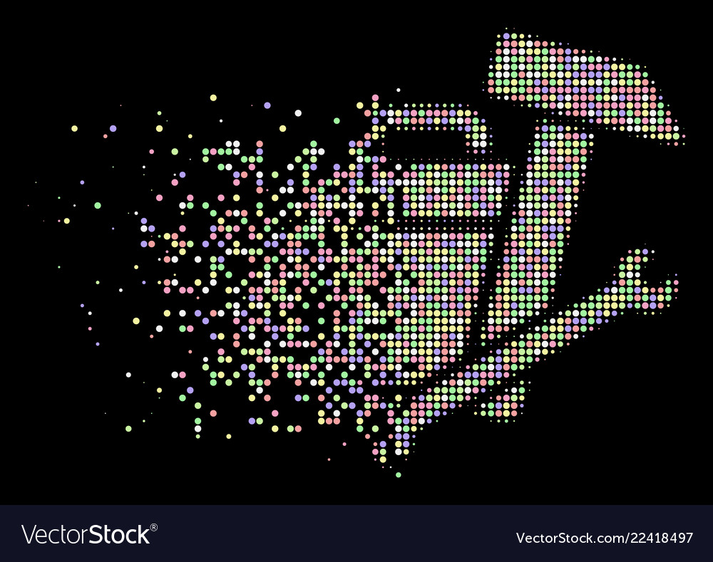 Soft dissolved dotted halftone toolbox icon Vector Image Soft dissolved dotted halftone toolbox icon