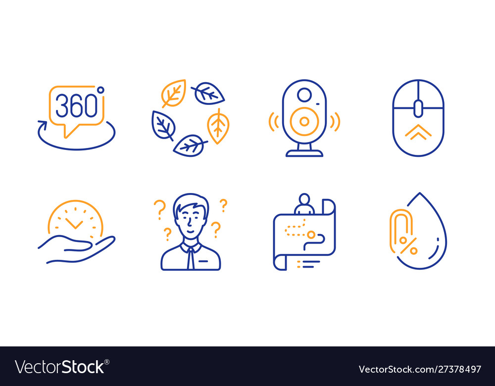 Support consultant journey path and speaker icons vector image Support consultant journey path and speaker icons