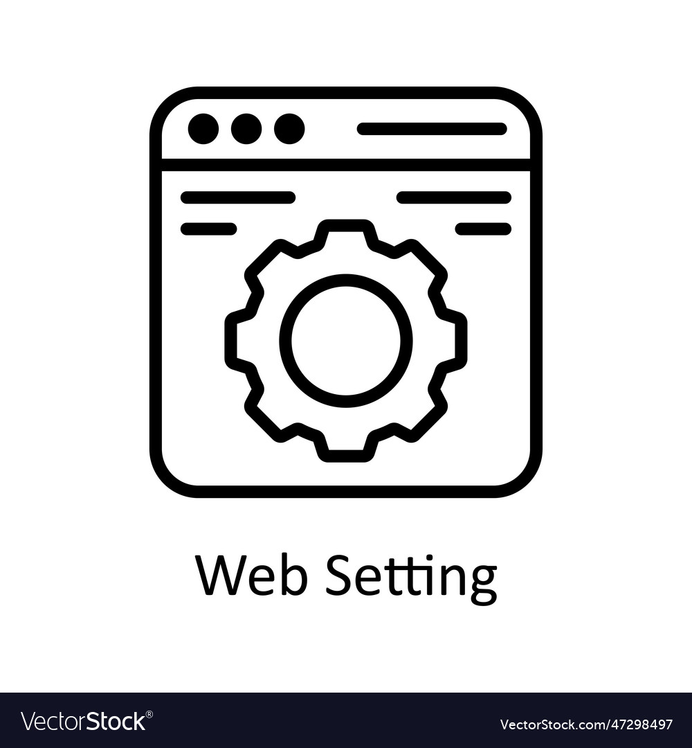 Web setting outline icon design