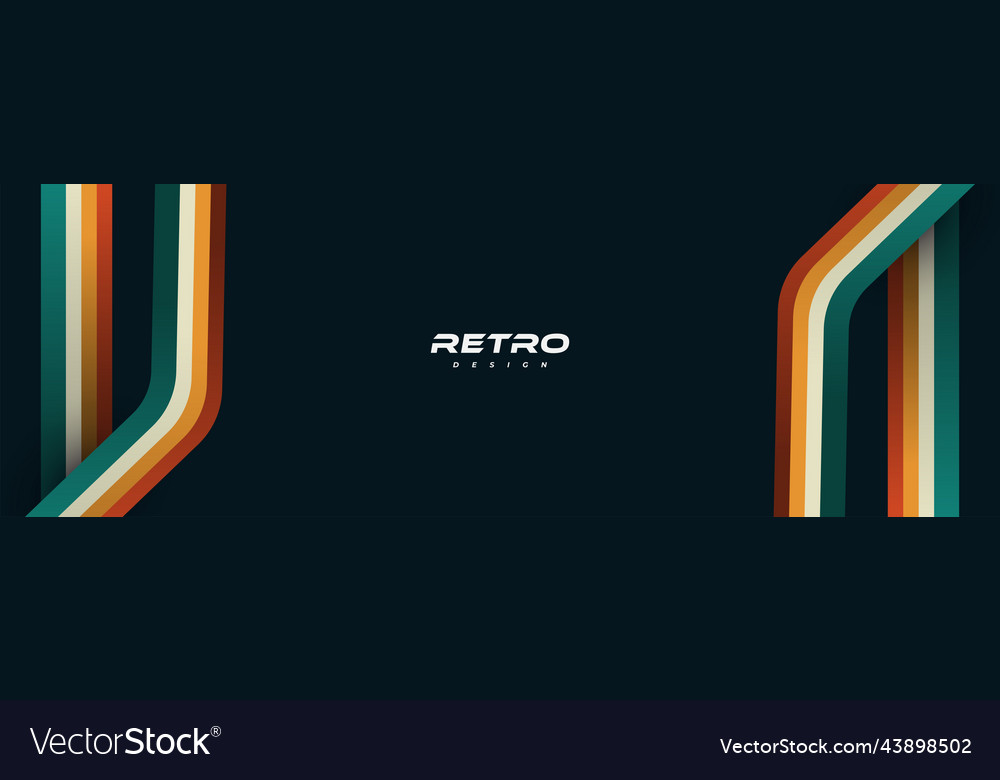 Abstract retro background with colorful lines Vector Image Abstract retro background with colorful lines