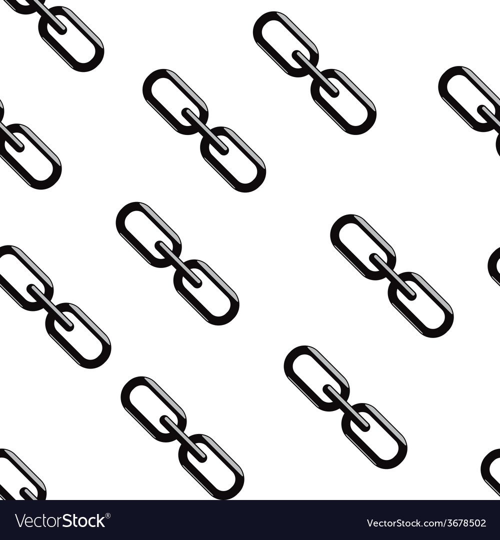 Chain link icon flat design style seamless pattern