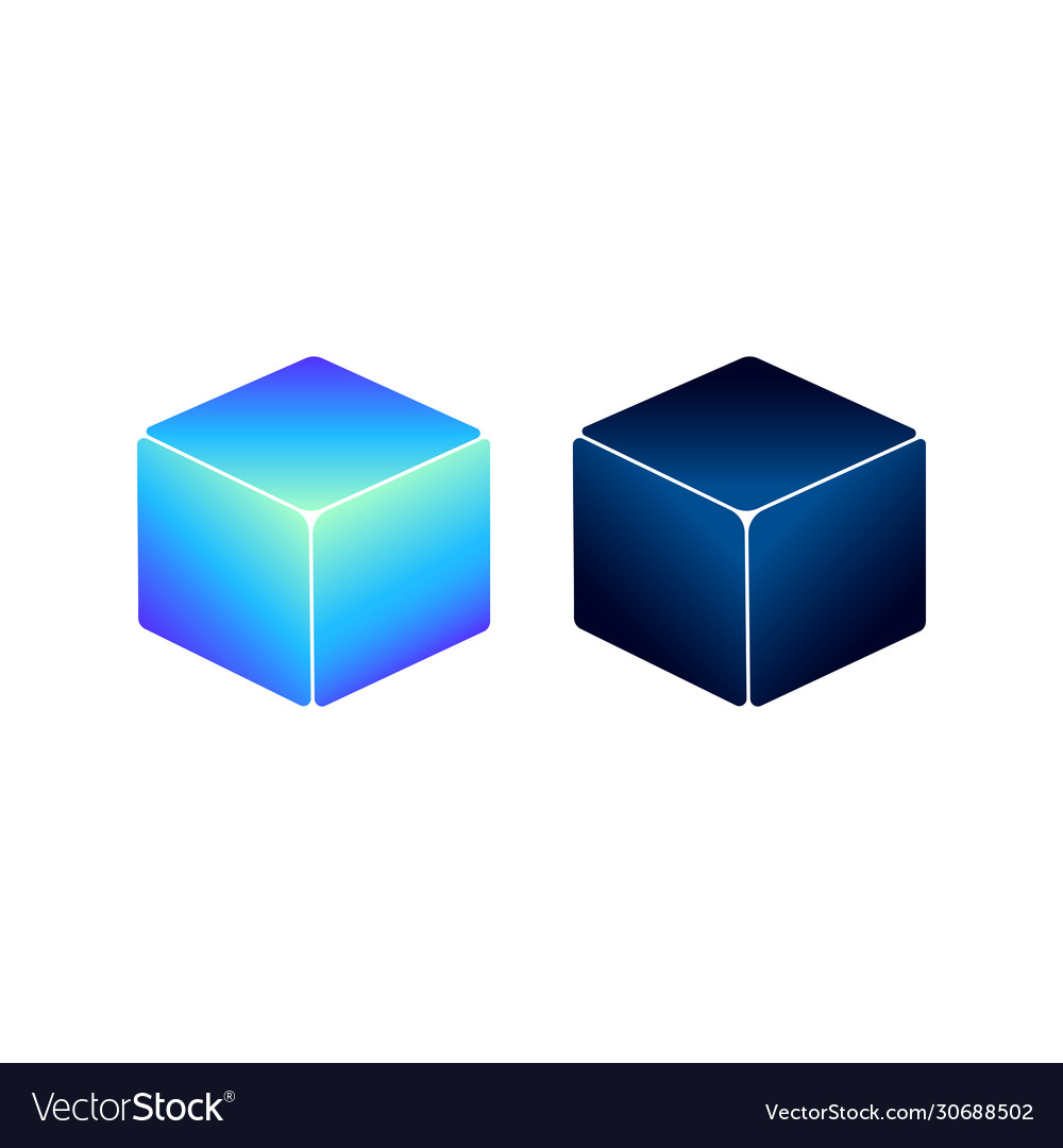 Cube for web and apps or box package icon
