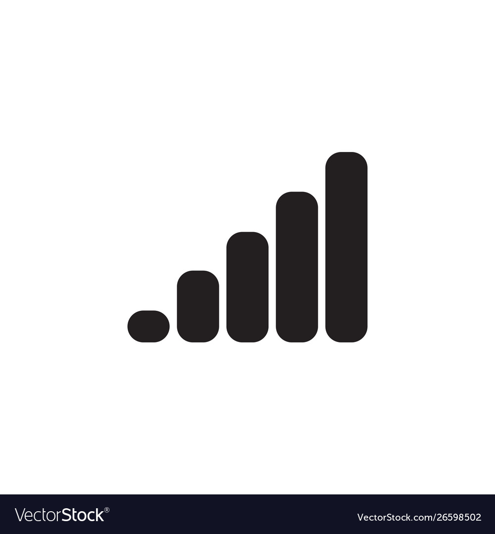 Flat glyph signal data mobile single icon symbol