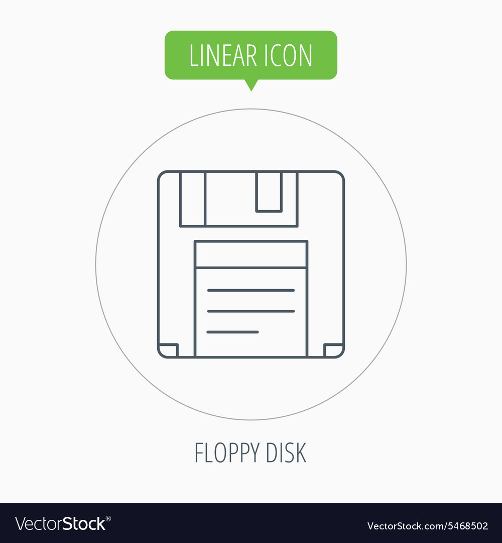 Floppy disk icon retro data storage sign