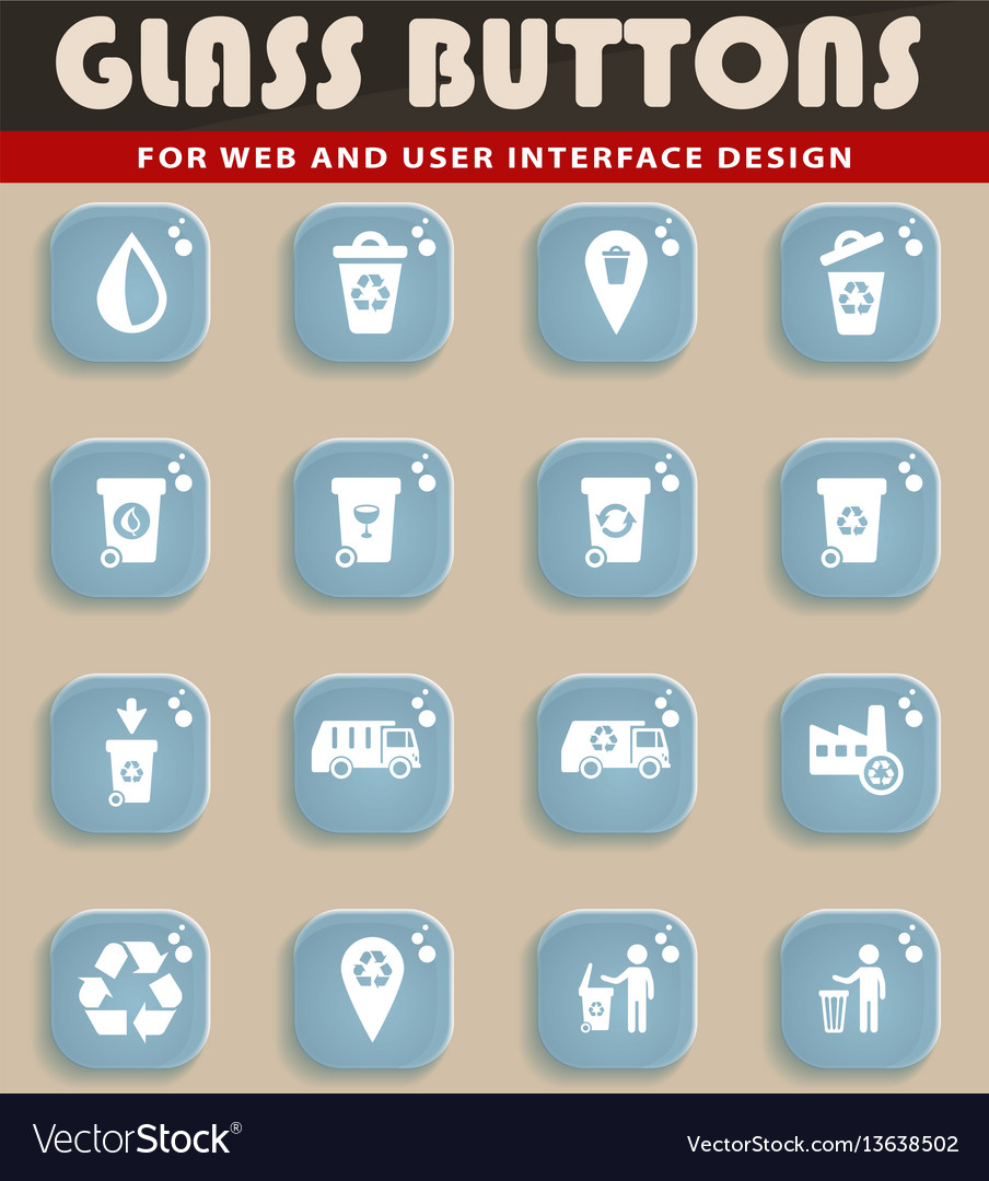 Garbage icon set