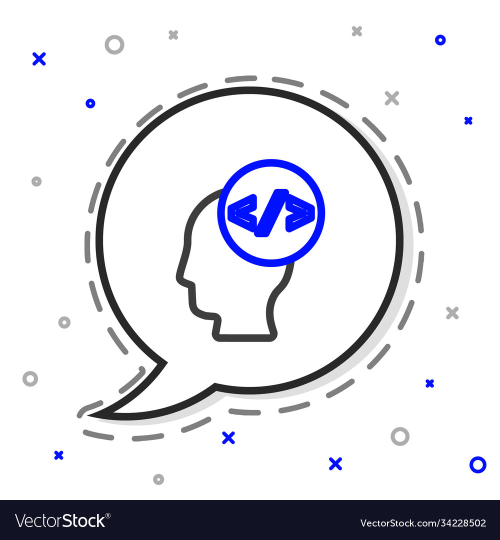 Line web design and front end development icon vector image Line web design and front end development icon