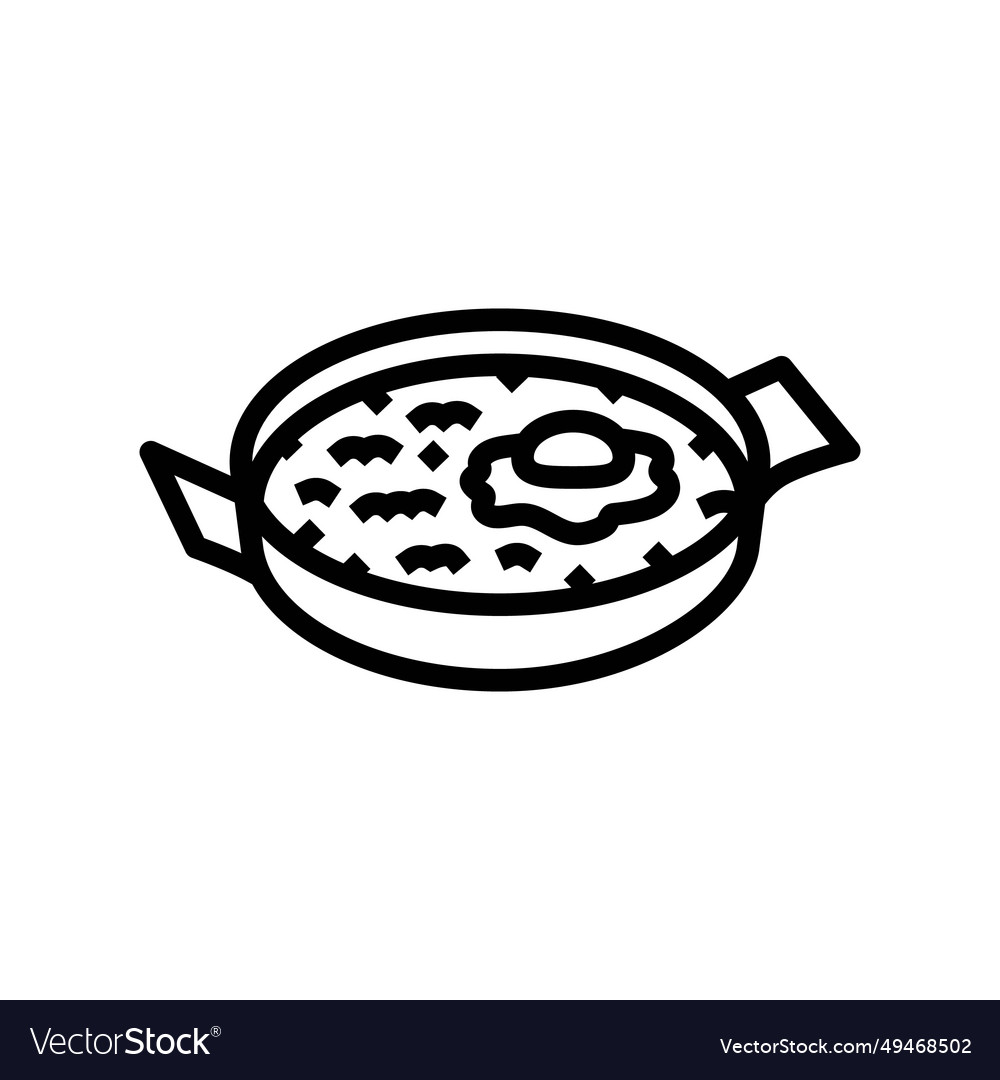 Menemen turkish cuisine line icon