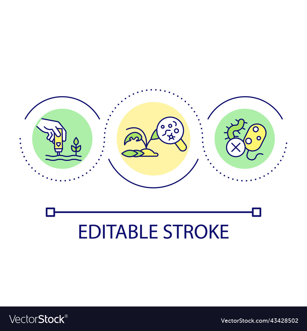 Microorganisms harm loop concept icon
