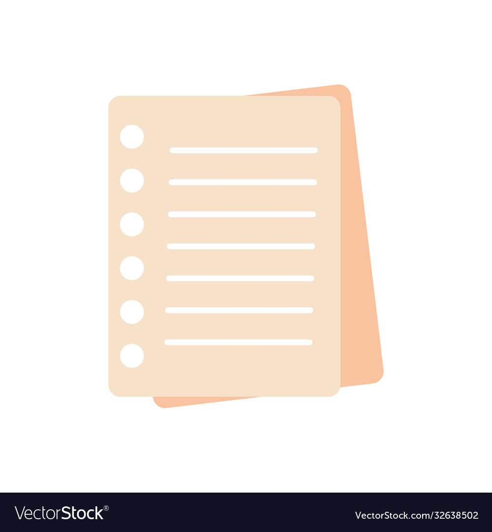 Notebook pages icon flat style