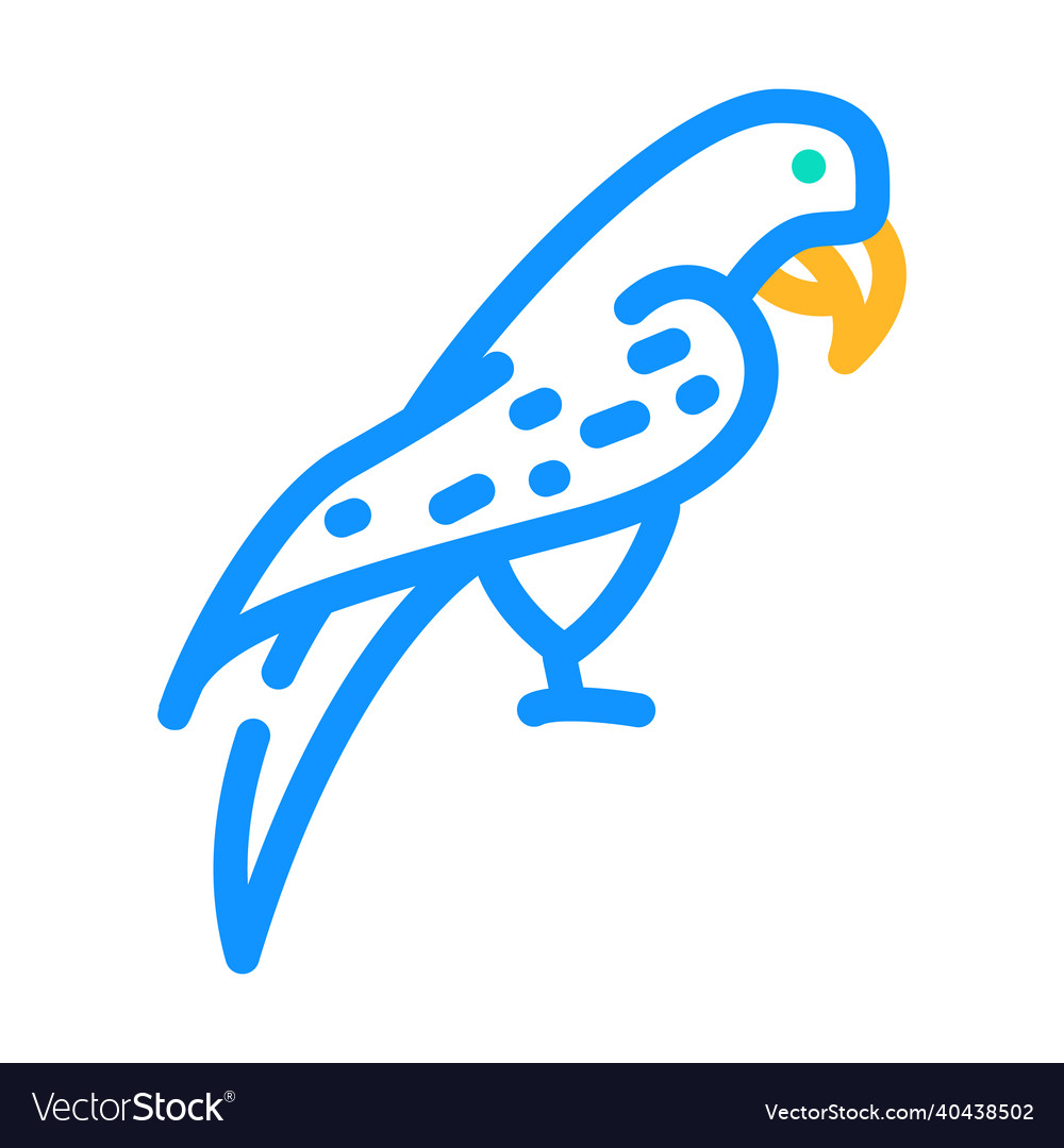 Parrot bird color icon