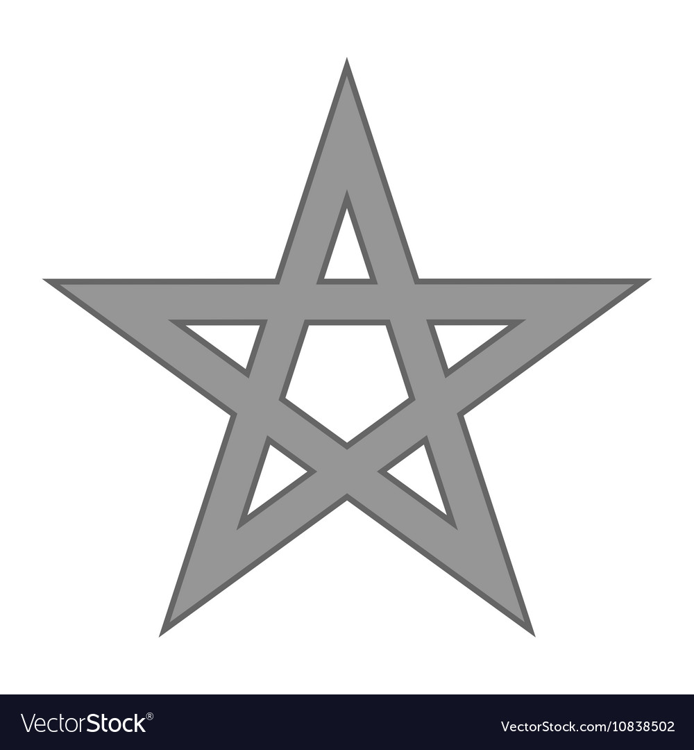 Pentagram symbol icon on white