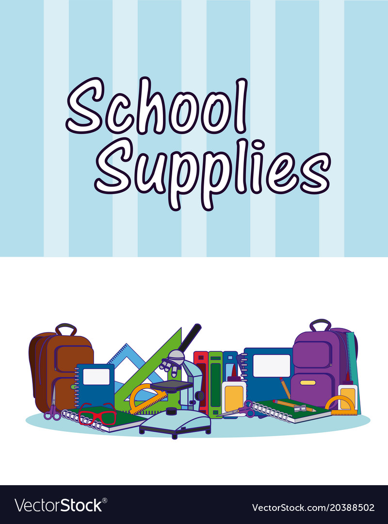 School supplies and utensils