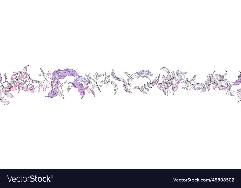 Seamless pattern with color leaves vector image Seamless pattern with color leaves