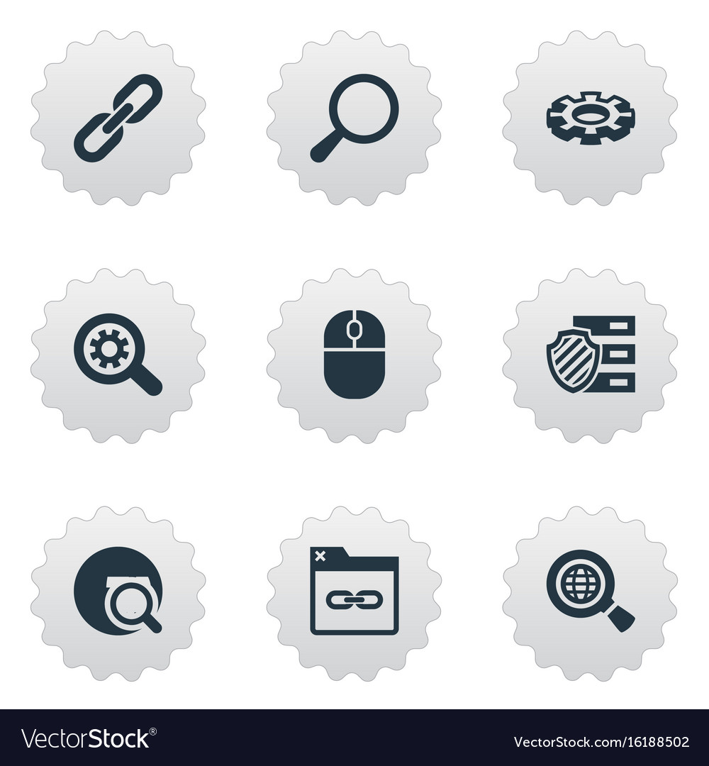 Set of simple search icons