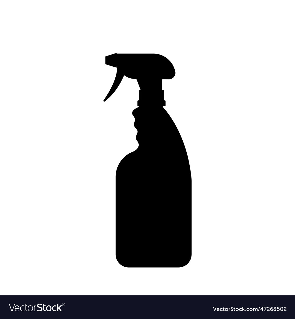 Spray bottle silhouette black icon design Vector Image