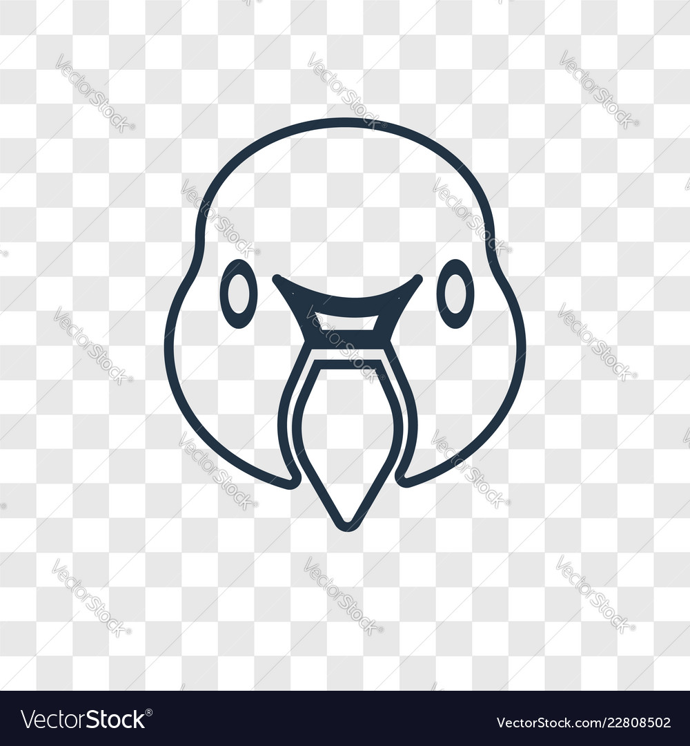 Swan concept linear icon isolated on transparent