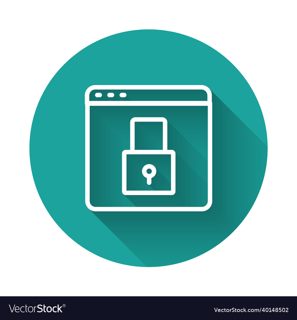 White line secure your site with https ssl icon vector image White line secure your site with https ssl icon