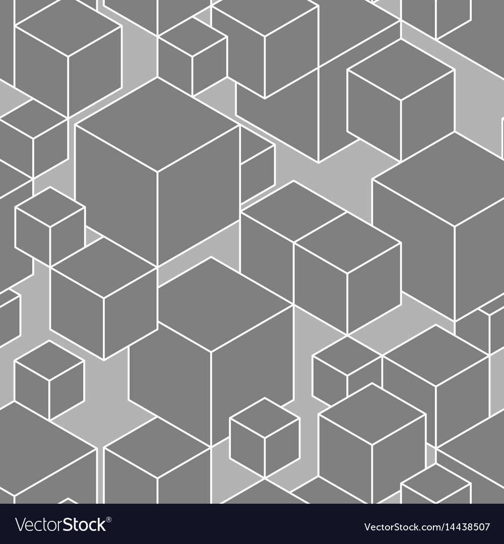 Black and White Cube Pattern