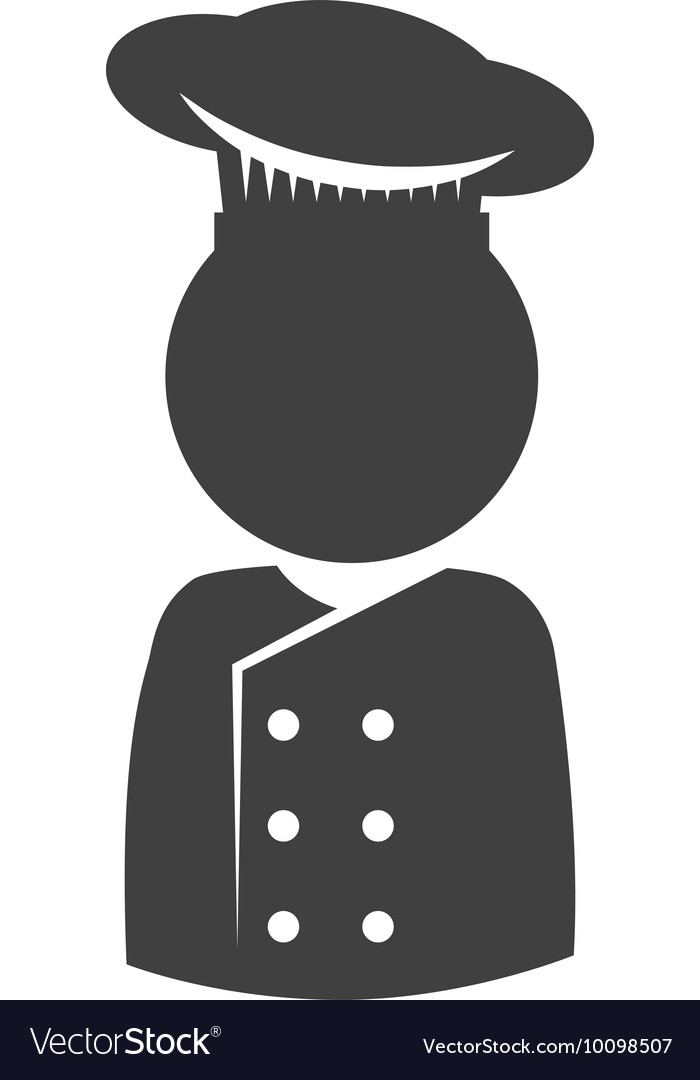 Chefs hat chef pictograph silhouette icon Vector Image