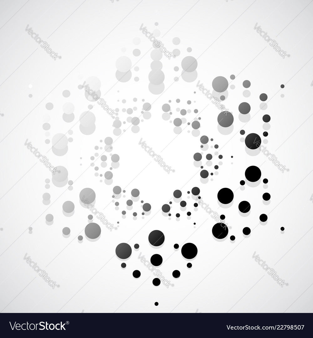 Concentric dots circles dotted abstract element vector image Concentric dots circles dotted abstract element