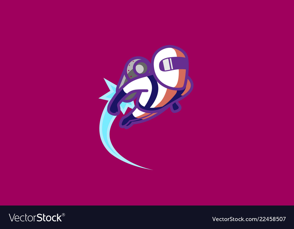 Creative jetpack logo symbol Royalty Free Vector Image