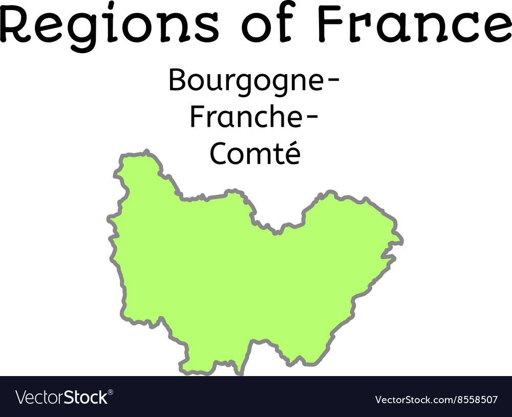 France administrative map of boufrncomte Vector Image