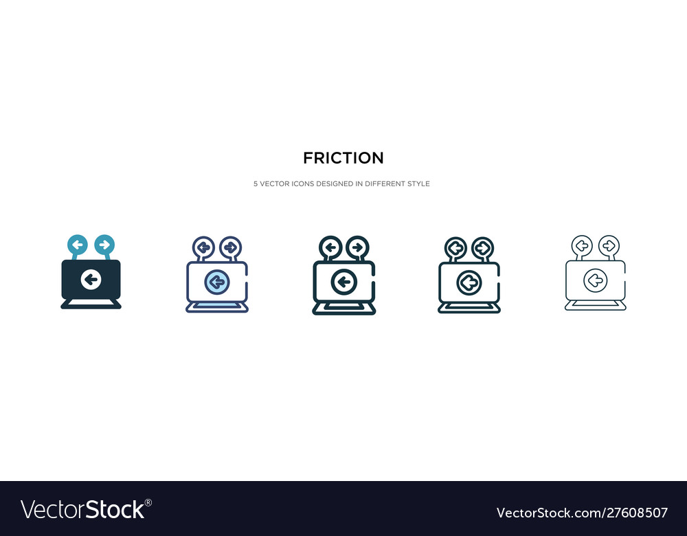 Friction icon in different style two colored Vector Image