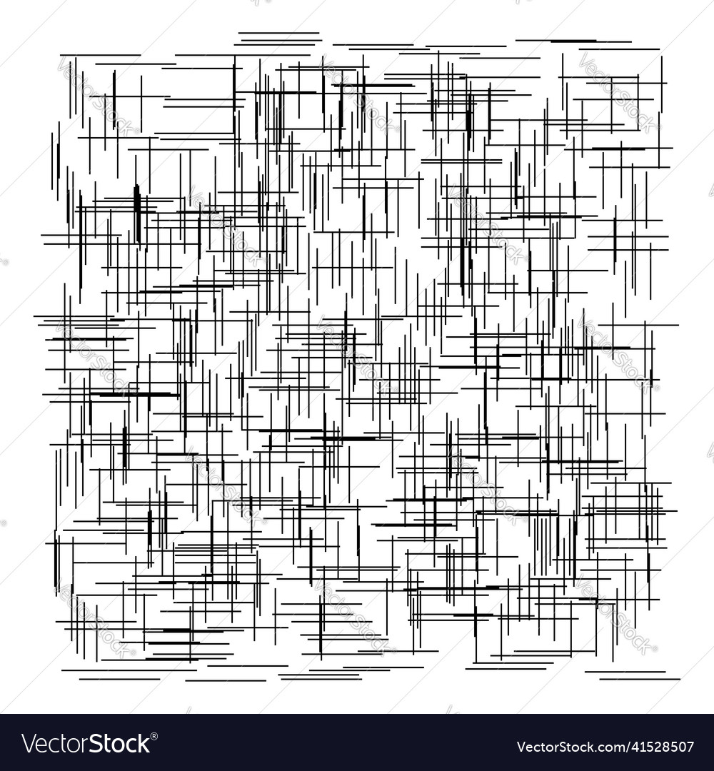 Grid mesh of random lines reticle grating