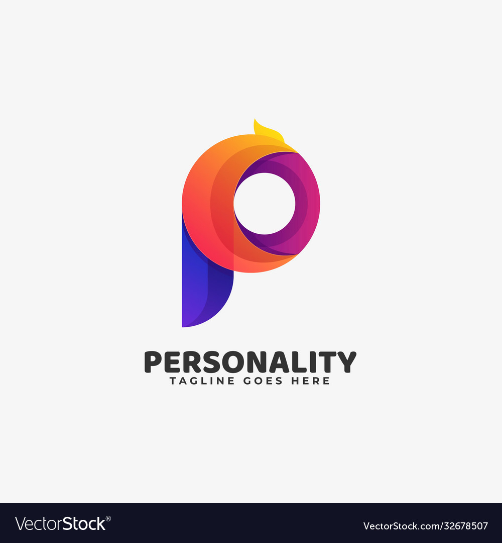 Logo personality gradient colorful style