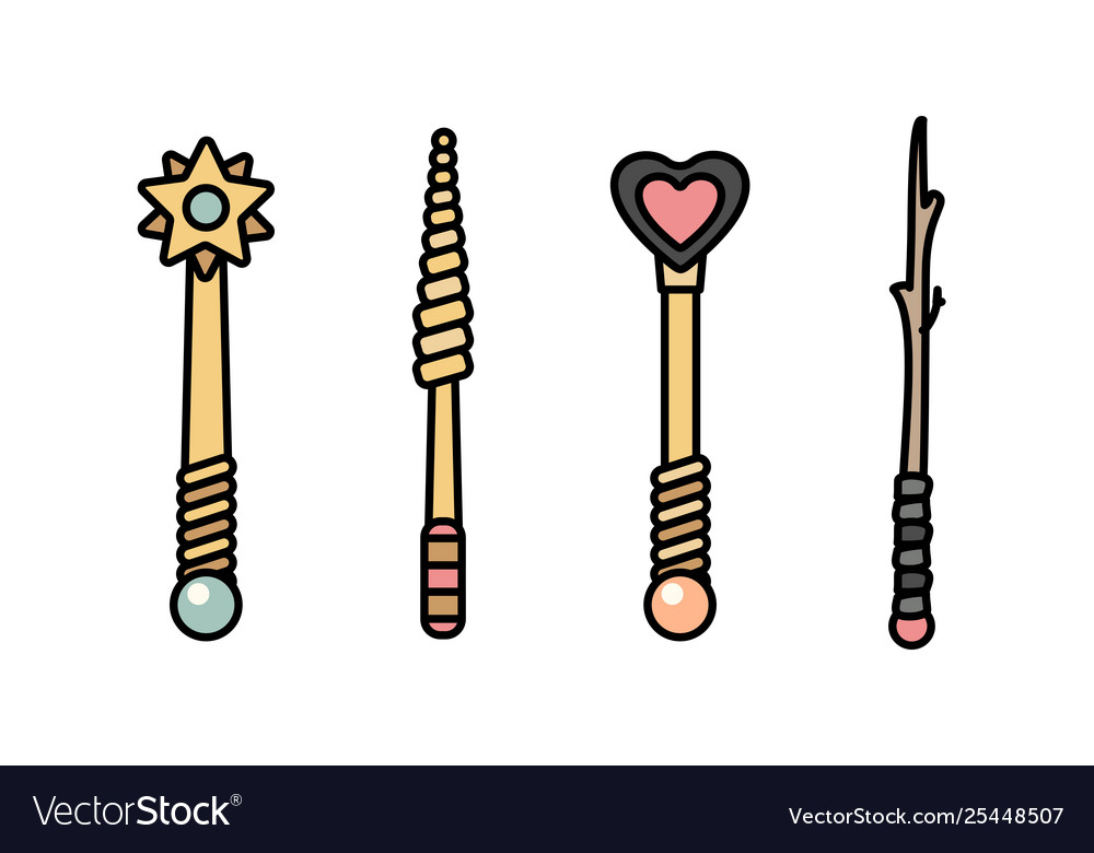 Magic wand objects set