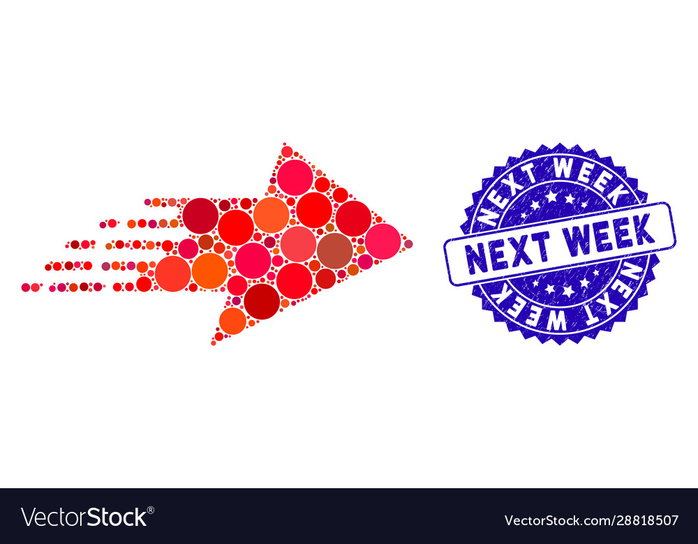 Mosaic rush right arrow icon with scratched next Vector Image Mosaic rush right arrow icon with scratched next